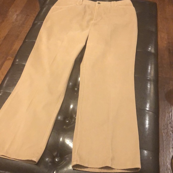 Lauren Jeans-Ralph Lauren,12,tan color,fabric feels fabulous! Pockets front  Bk. - Picture 4 of 12
